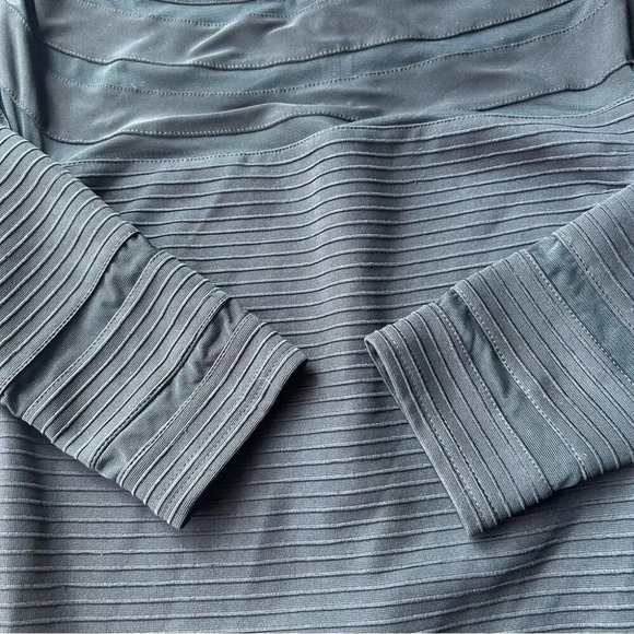 Joseph  Ribkoff Boat Neck Sheath Dress with Mesh Inserts - Picture 10 of 16